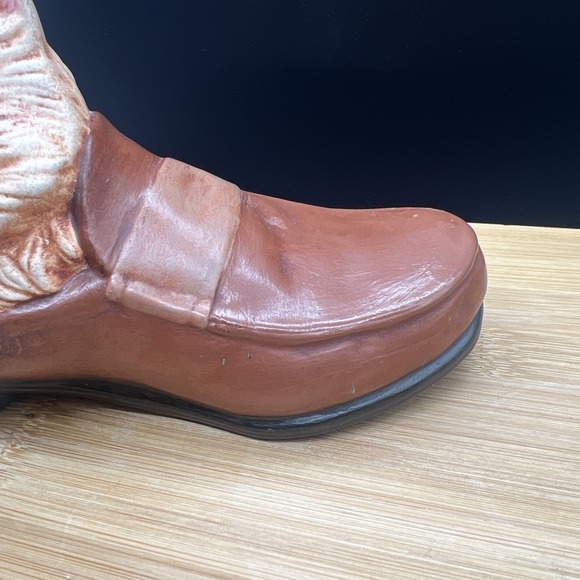 1977 Vintage Albertas Molds Ceramic White Cat in a Shoe in Chalk Ware Signed - Picture 3 of 11